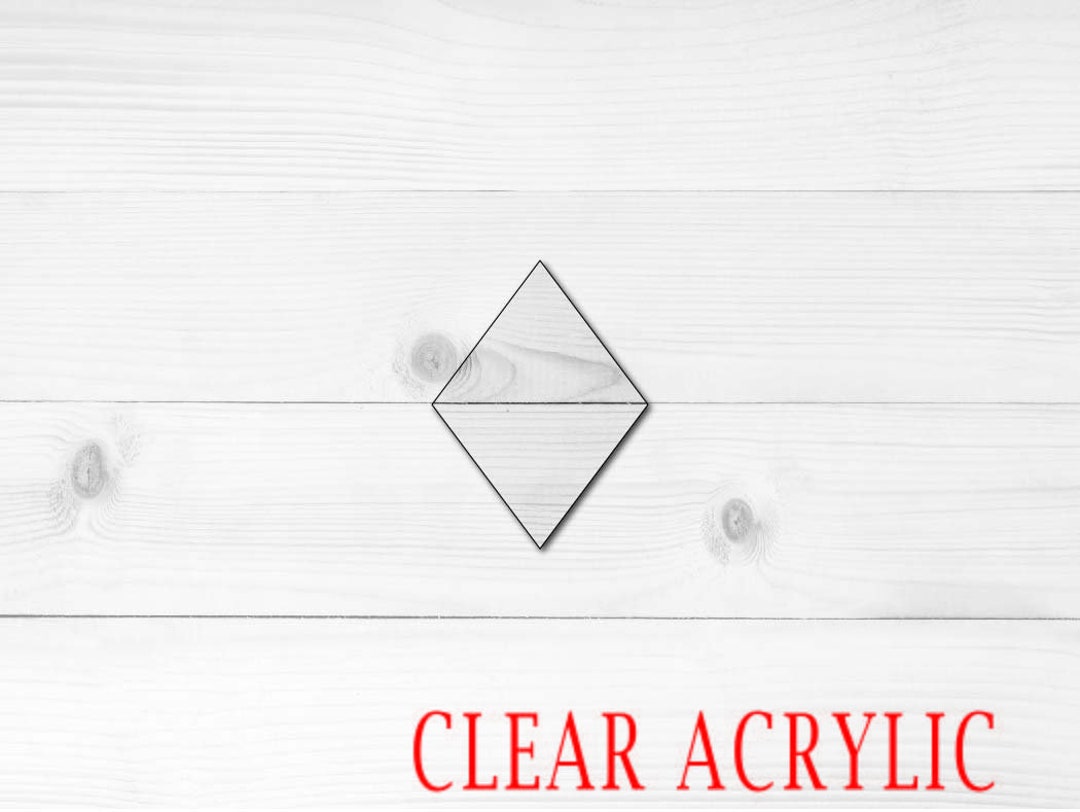 Rhombus Shape Clear Acrylic Craft Blank DIY Acrylic Blank Etsy