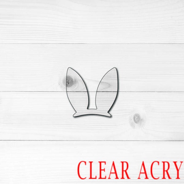 Easter Bunny Ears Acrylic Shape, Clear Acrylic Craft Blank, Colored Acrylic Blank