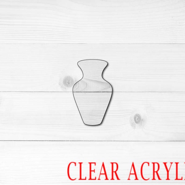 Vase Shape, Clear Acrylic Craft Blank, Colored Acrylic Blank