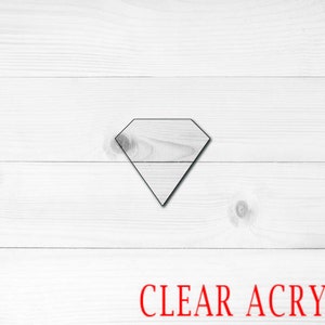 Diamond Acrylic Shape, Clear Acrylic Craft Blank, Colored Acrylic Blank