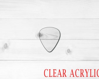 Guitar Pick Shape, Clear Acrylic Craft Blank, Colored Acrylic Blank
