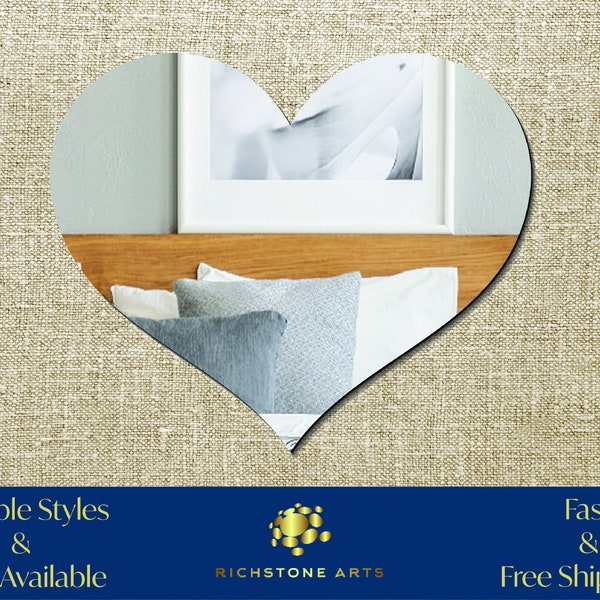 Decorative Heart Shaped Acrylic Mirror | Many Shapes Available