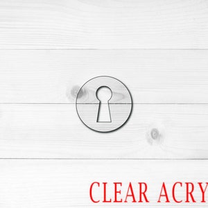 Key Hole Shape, Clear Acrylic Craft Blank, Colored Acrylic Blank