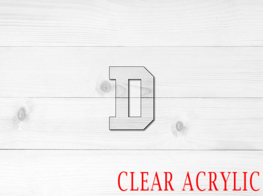 Letter D Shape, Clear Acrylic Craft Blank, Colored Acrylic Blank - Etsy