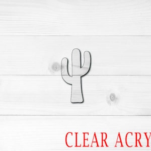 Cactus Acrylic Shape, Clear Acrylic Craft Blank, Colored Acrylic Blank