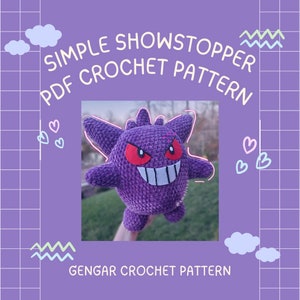 Purple Ghost - a Beginner Showstopper PDF Crochet Pattern // Cute Advanced Beginner Anime Amigurumi Pattern