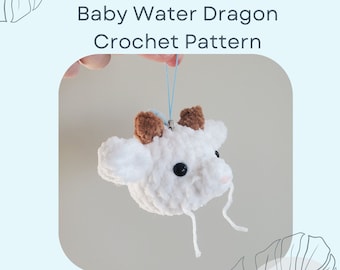 Patrón de crochet en PDF de dragón de agua bebé anime