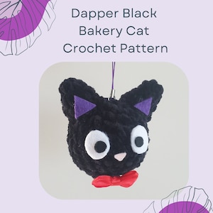 Dapper Black Bakery Cat Anime PDF Crochet Pattern