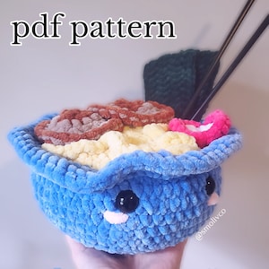 Toki the Tonkotsu Ramen PDF Crochet Pattern // Cute Advanced Beginner Amigurumi Pattern