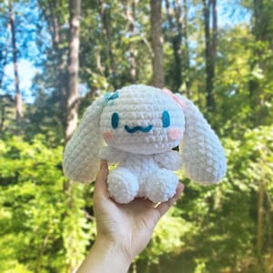 Cinna White Bunny Dog // Handmade Crochet Soft Plushie Smolivco