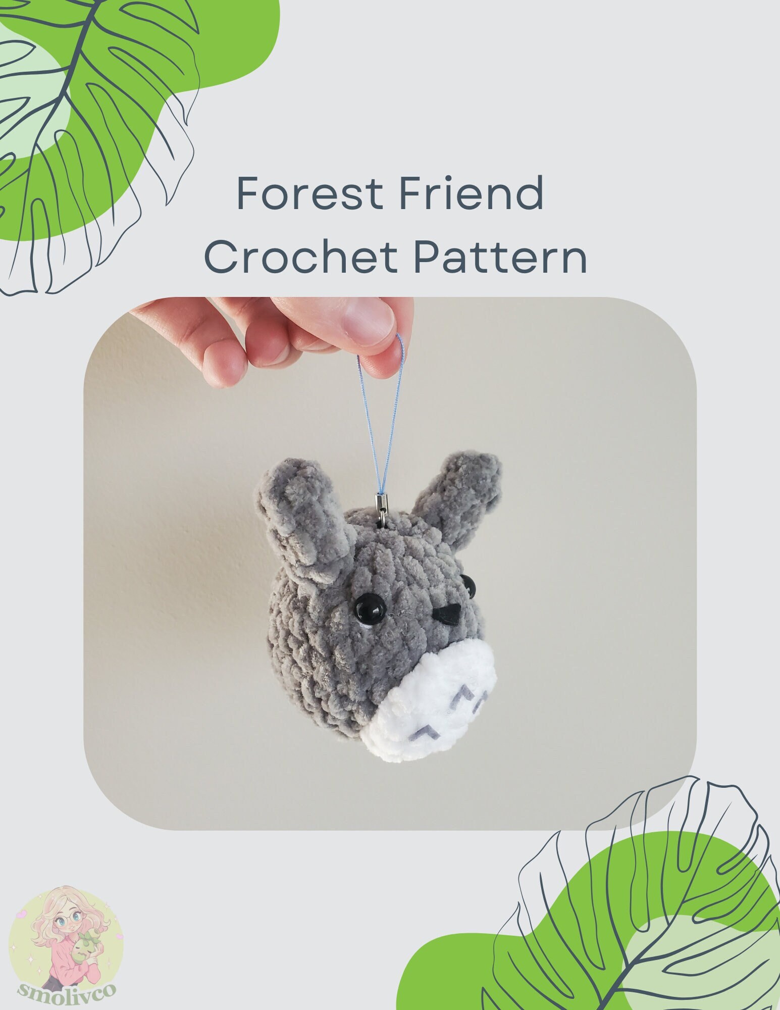 Grey Forest Friend Anime PDF Crochet Pattern