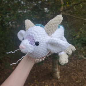 Sleepy Water Spirit Dragon // Cute Advanced Beginner Anime Amigurumi Pattern