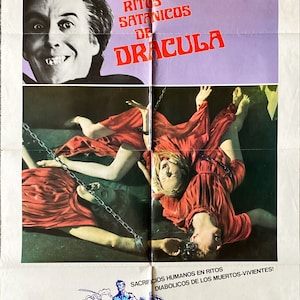 Satanic Rites of Dracula (1974) One Sheet Movie Poster - Christopher Lee