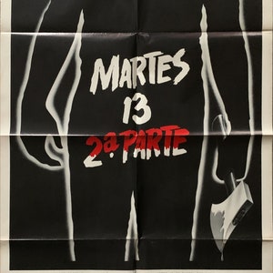 FRIDAY THe 13th part 2 (1981) one sheet movie poster - span
