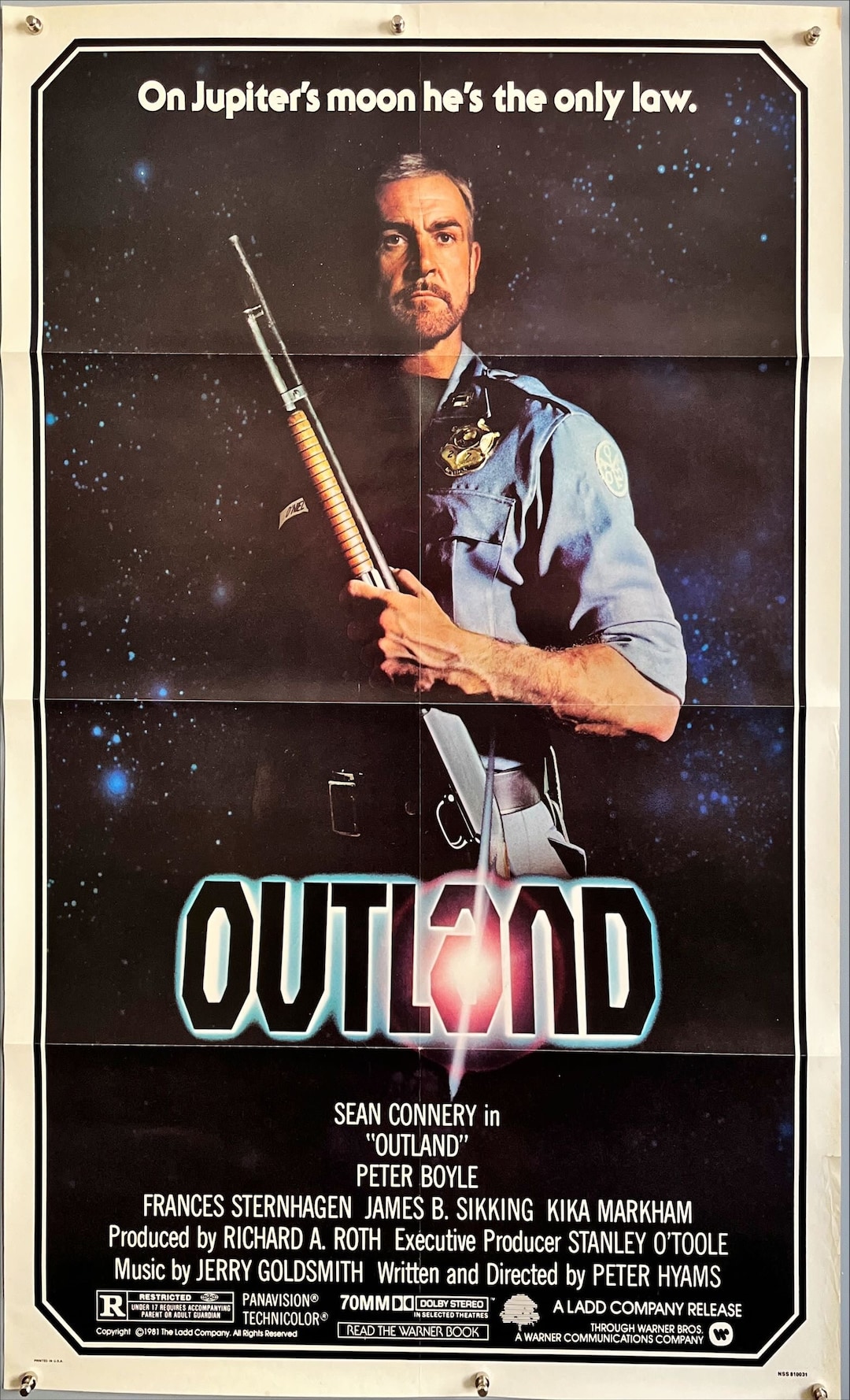 Outland, 1sh 1981 Sean Connery is the Only Law on Jupiter's Moon - Etsy