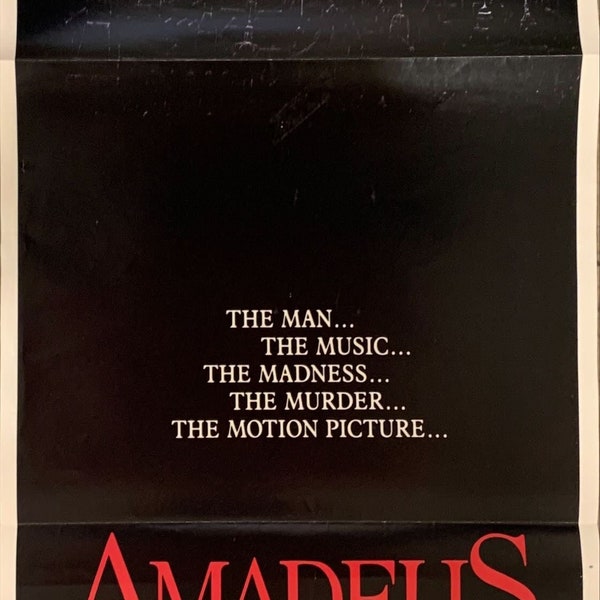 Amadeus,Aust daybill 1985 Milos Foreman, Mozart biography, winner of 8 Academy Awards