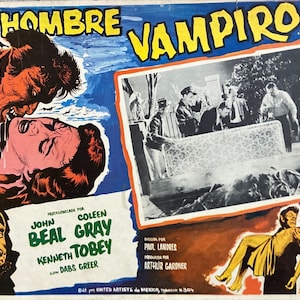 The Vampire (1957) Original Mexican Lobby Card, John Beal