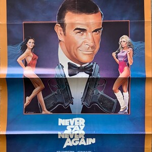 Never say Never Again, 1sh 1983 art of Sean Connery as James Bond 007 by Obrero