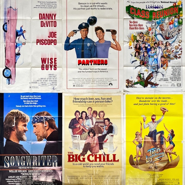 1980s Comedy/Musical Movie Poster Bundle (1980) 6x One Sheet Movie Posters