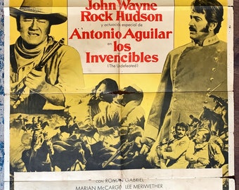 無敗のジョン・ウェイン カルト西部劇ポスター復刻版 約18x12インチ