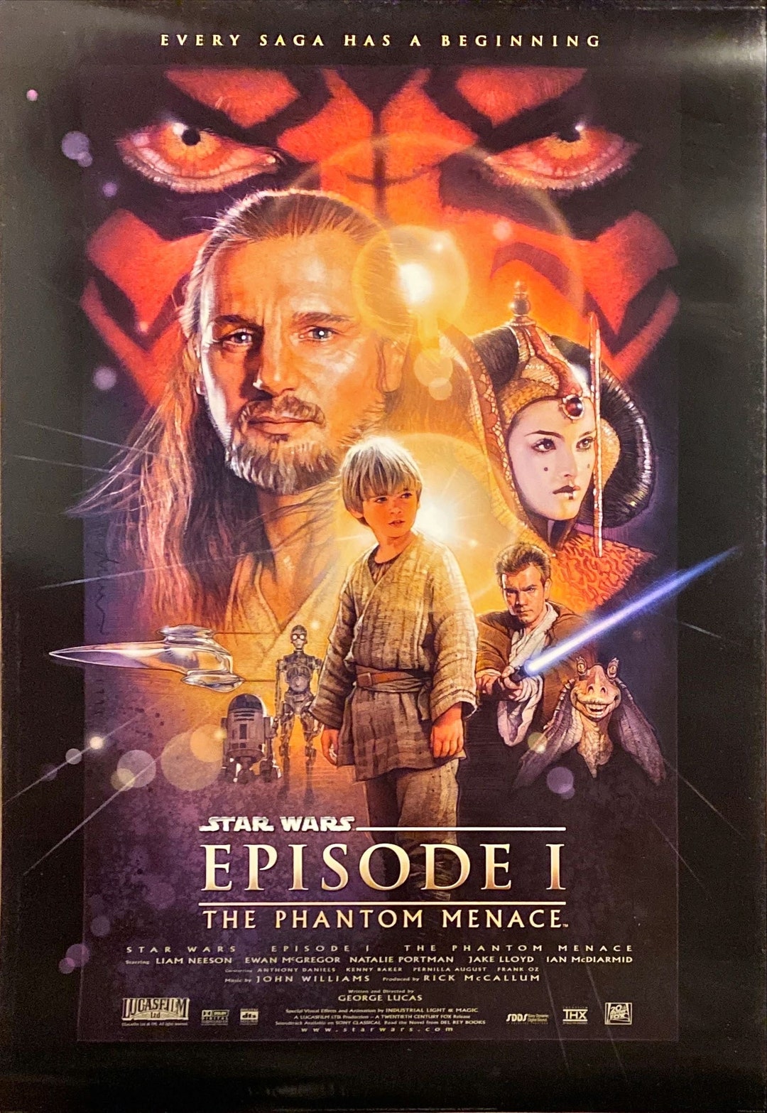 SW-1 PHANTOM MENACE Style B Fan Club 1sh 1999 George Lucas - Etsy