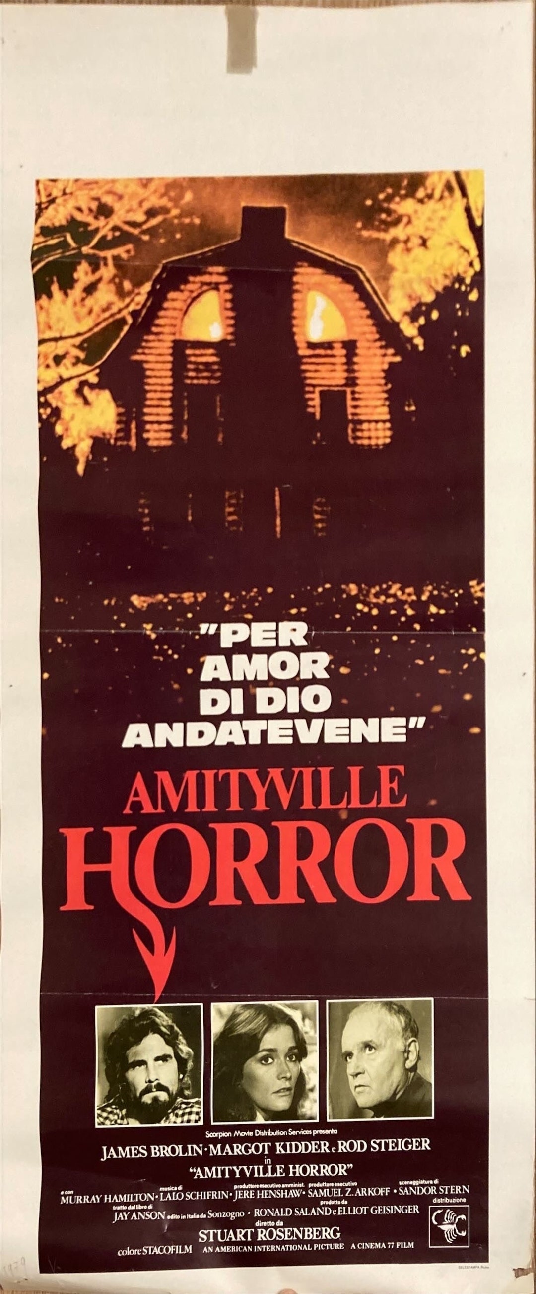 Cartello In Metallo Vintage – The Amityville Horror (1979) – Poster Film 30x20 Cm