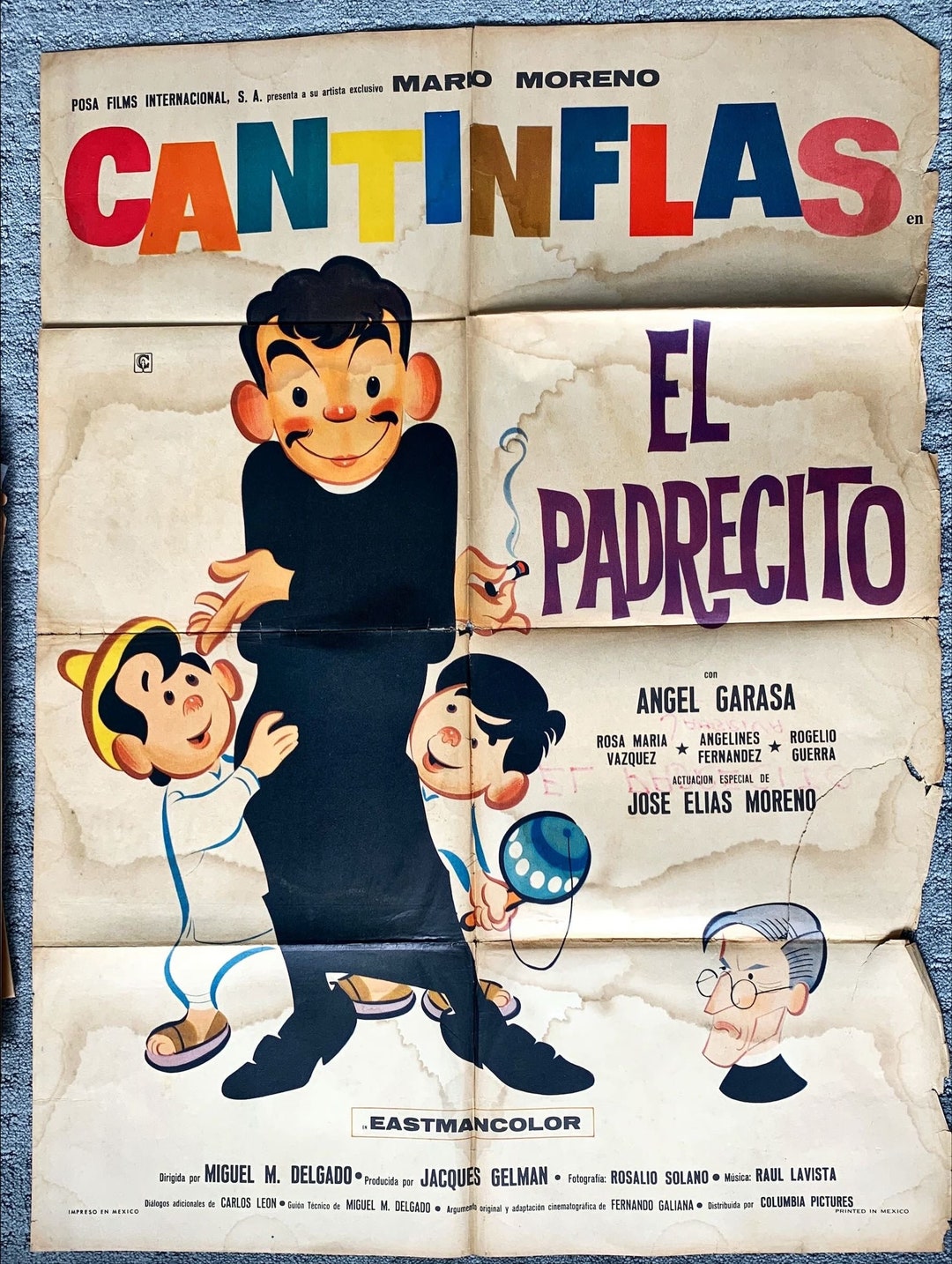 Cantinflas El Padrecito 1964 One Sheet Movie Poster MX. Etsy