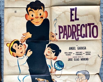 Cantinflas - El Padrecito (1964) One Sheet Movie Poster - MX. Cantinflas