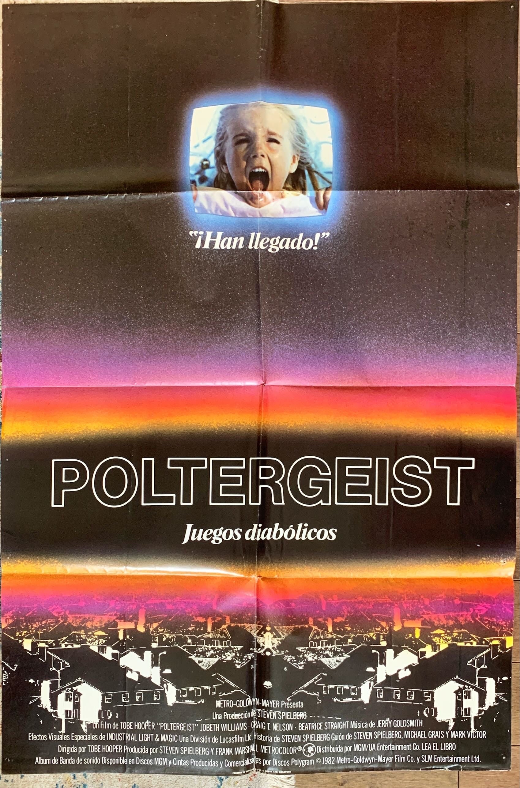 Poltergeist, Spanish Language Poster, '82 Tobe Hooper, Classic