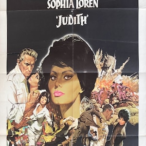 Judith (1966) Originele film Poster, Sophia Loren & Peter Finch
