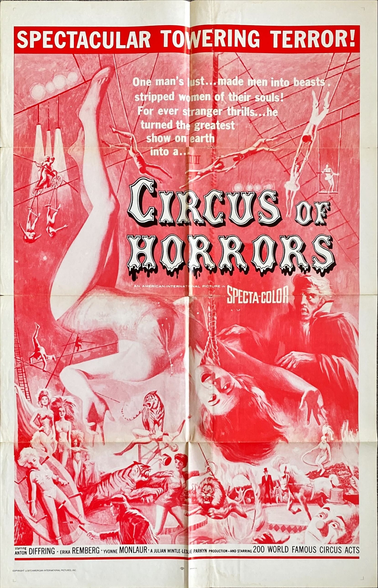 circus-of-horrors-1960-one-sheet-movie-poster-etsy-canada