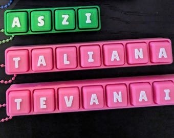 Personalized Clicky Keyboard Keychain | Custom Keycap Fidget Toy (ASMR Clicker)