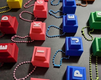 Personalized Keyboard Clicker Fidget Toy | ASMR Keychain | Classroom Gifts