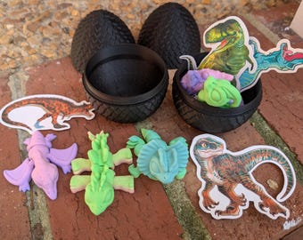 Dino Hatchling Surprise Egg – Articulated Fidget Toys & Stickers - Easter Basket Ready!