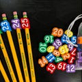 Numbered Pencil Toppers | Classroom Organization, Teacher Supplies, Reusable Labels | Includes Storage Bag
