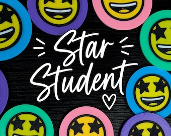 Emoji Reward Tokens | Teacher Incentive Chips | Quiet Reminders