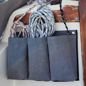 Halyard Bag, Sail Winch Rope Storage, Sail Bag, Garden Bag, Nautical Rope Bag, Organizer for Small Spaces