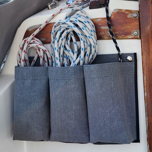 Halyard Bag, Sail Winch Rope Storage, Sail Bag, Garden Bag, Nautical Rope Bag, Organizer for Small Spaces