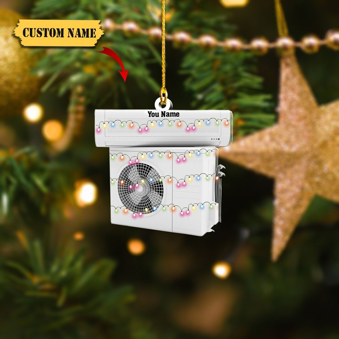 Personalized Air Conditioner Christmas Light Ornament Xmas Etsy