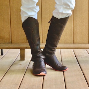 LARP costume oriental pointed leather boots / Made to order historical fantasy custom footwear