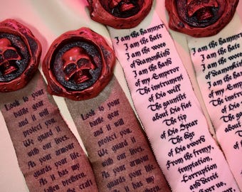 Imperial Purity Seal; sturdy resin seal pin brooch red sign