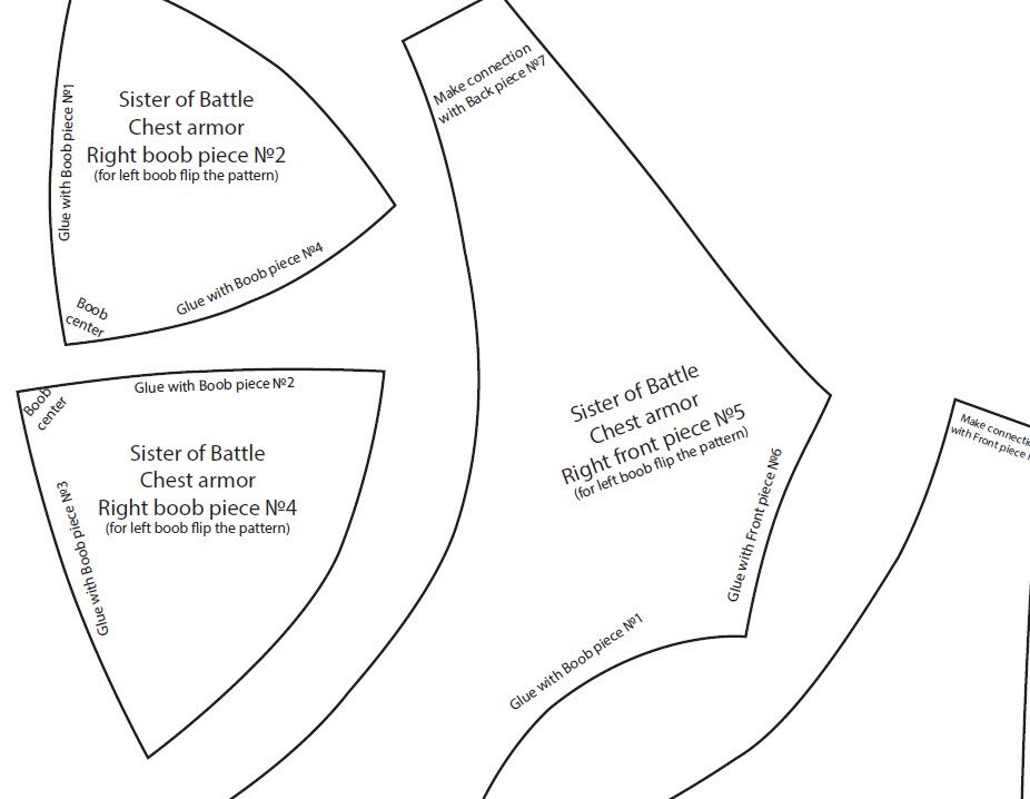 Battle Sister Armor Costume Patterns Basic Shape Etsy
