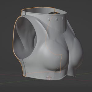 Chest armor STL file for 3D printing / women&#39;s armor protection knight warrior breast plate