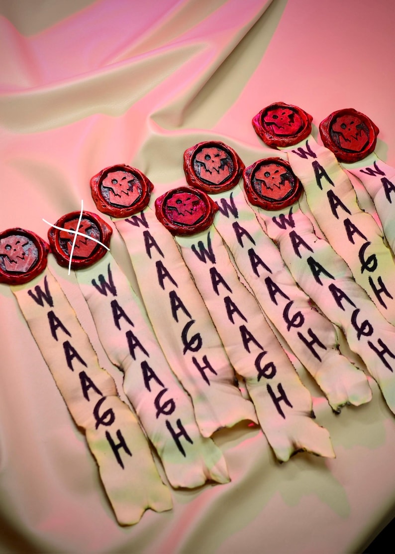 Purity Seal; ork wagh seal pin brooch red reflective mirror sign image 2