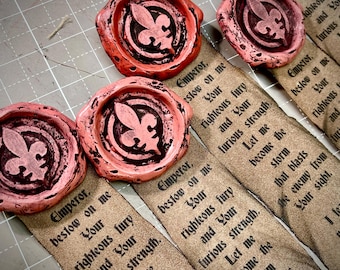 Battle Sisters Purity Seal Pin Brooch: Fleur de Lis, Sturdy Resin sign