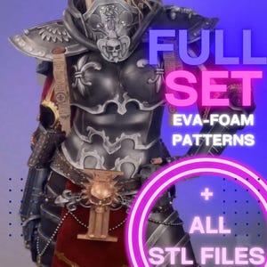 Battle Sister SUPER kompletta EVA-skummönster + STL-filer, fantasy cosplay-kostymrustning