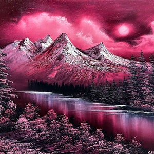 Bob Ross 21. Oil Painting. Etsy Australia