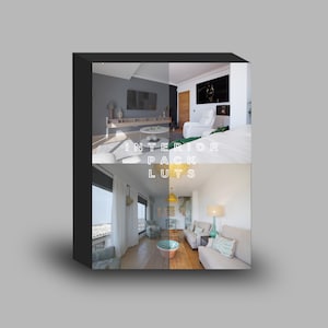 Interior 8 luts pack advanced editing / davinciresolve / final cut pro / premierepro / luts / real estate