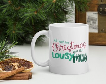 Todo lo que obtuve para Navidad fue esta pésima taza blanca brillante