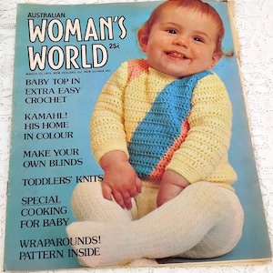 Vintage Mar 1975 Australian Woman&#39;s World Magazine, Patterns Craft Fiction Fashion
